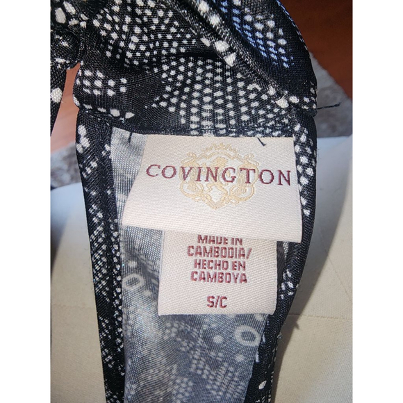 Women's Covington Blouse Size S Black and Cream - Picture 5 of 5